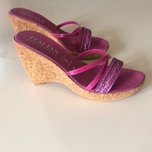 Cork wedge sandals
